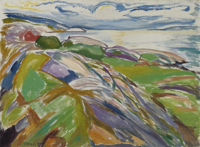 Paisaje costero de Hvitsten - Edvard Munch