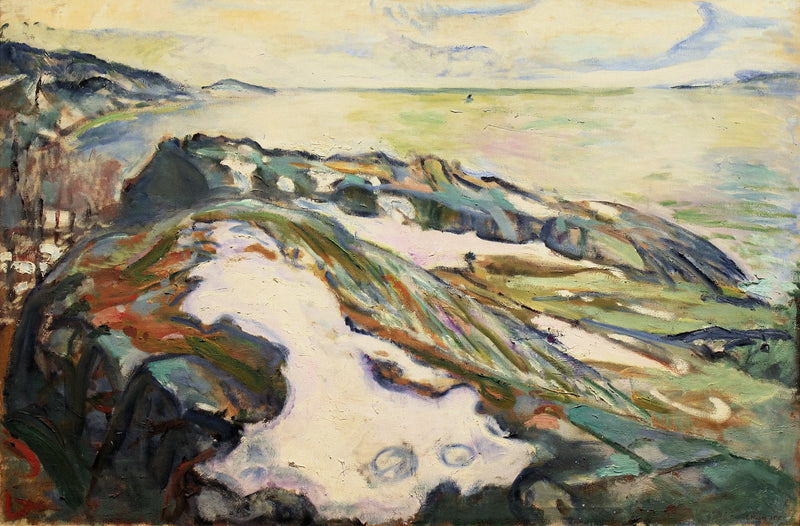 Paisaje costero de Hvitsten - Edvard Munch
