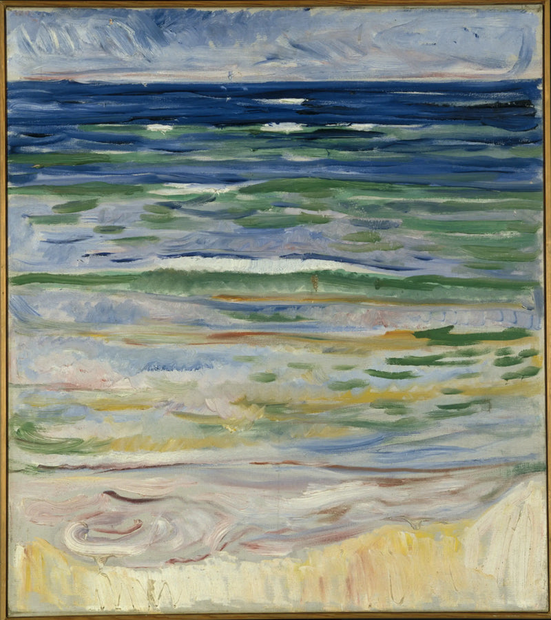 Paisaje costero de Warnemünde - Edvard Munch