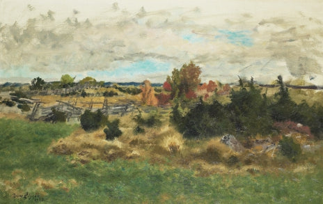 Paisaje otoñal con valla circular - Bruno Liljefors
