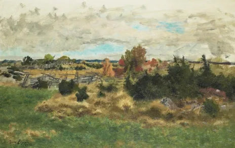 Paisaje otoñal con valla circular - Bruno Liljefors