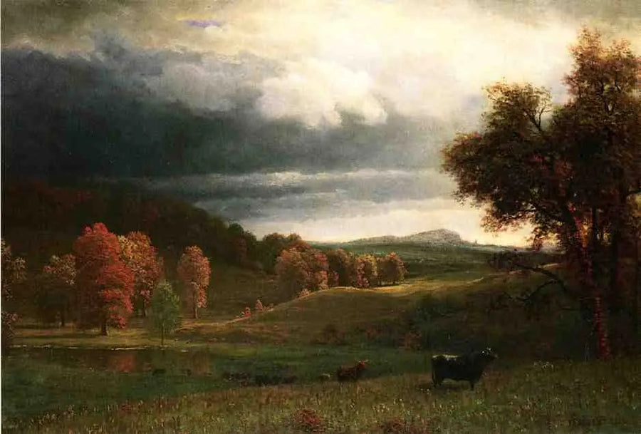 Paisaje de otoño, Los Catskills - Albert Bierstadt