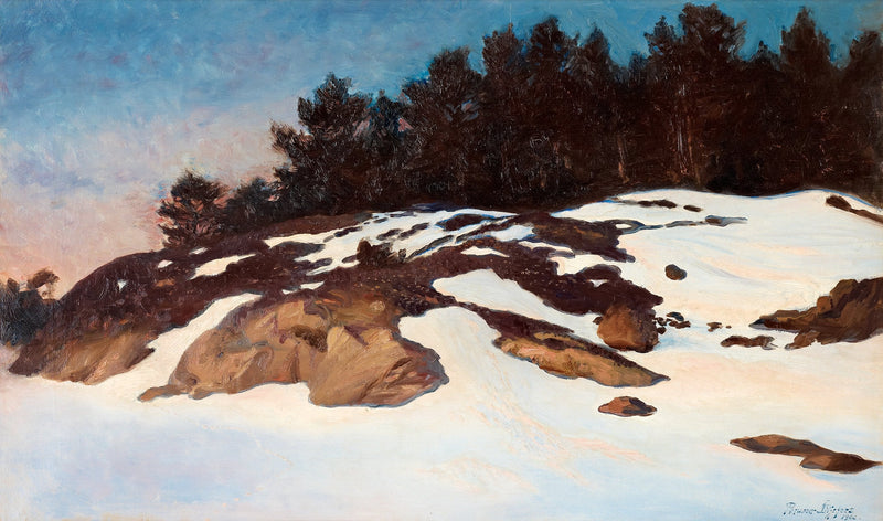 Paisaje invernal al amanecer - Bruno Liljefors