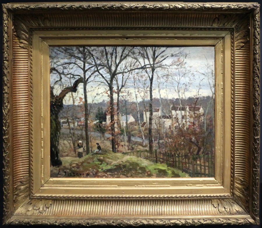 Paisaje de invierno en Louveciennes - Camille Pissarro