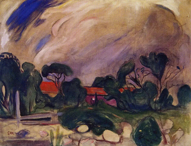 Paisaje de tormenta - Edvard Munch