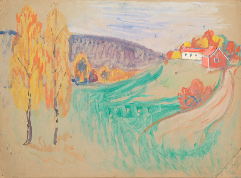 Paisaje de otoño - Edvard Munch