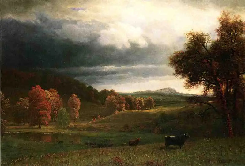 Paisaje de otoño, Los Catskills - Albert Bierstadt