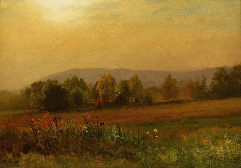 Paisaje de otoño, Nueva Inglaterra - Albert Bierstadt