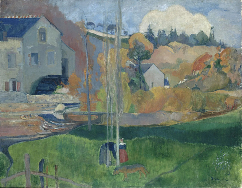 Paisaje de Bretaña. El molino David - Paul Gauguin