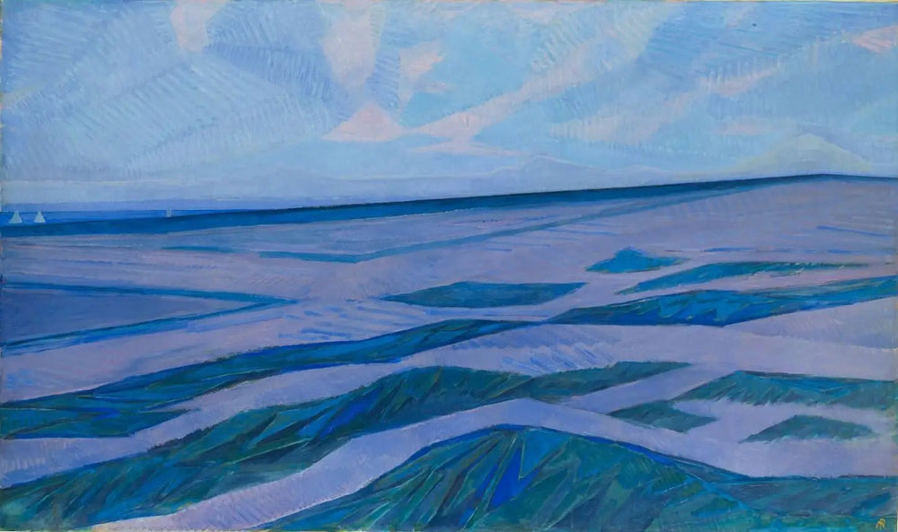 Paysage de dunes à Domburg - Piet Mondrian image 1 copie peinte à la main à l’huile