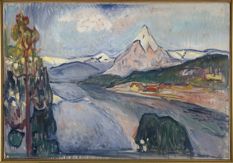 Paisaje de fiordo. Esbozo para « Los Revenidos » de Henrik Ibsen - Edvard Munch