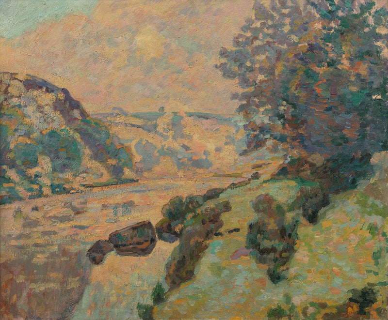 Paisaje de La Creuse: niebla hacia Crozant - Armand Guillaumin