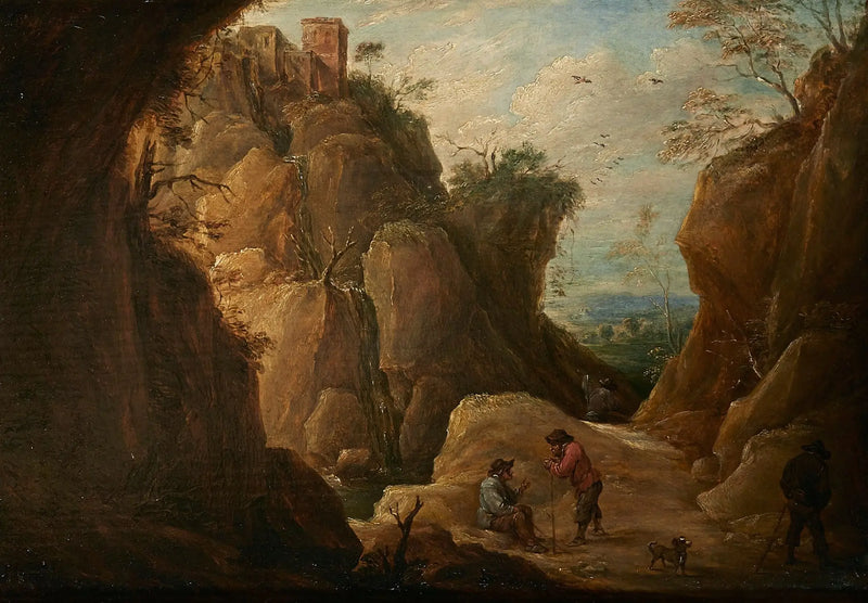 Paisaje de montaña con viajeros - David Teniers el Joven
