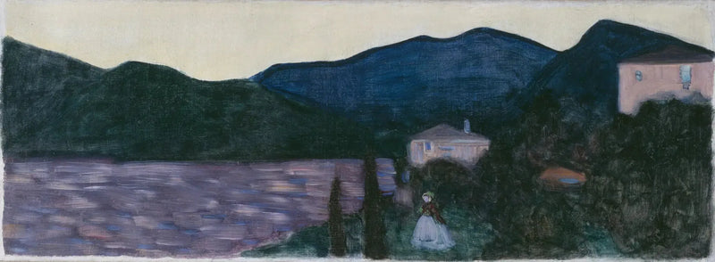 Paisaje de montaña con lago - Vassily Kandinsky