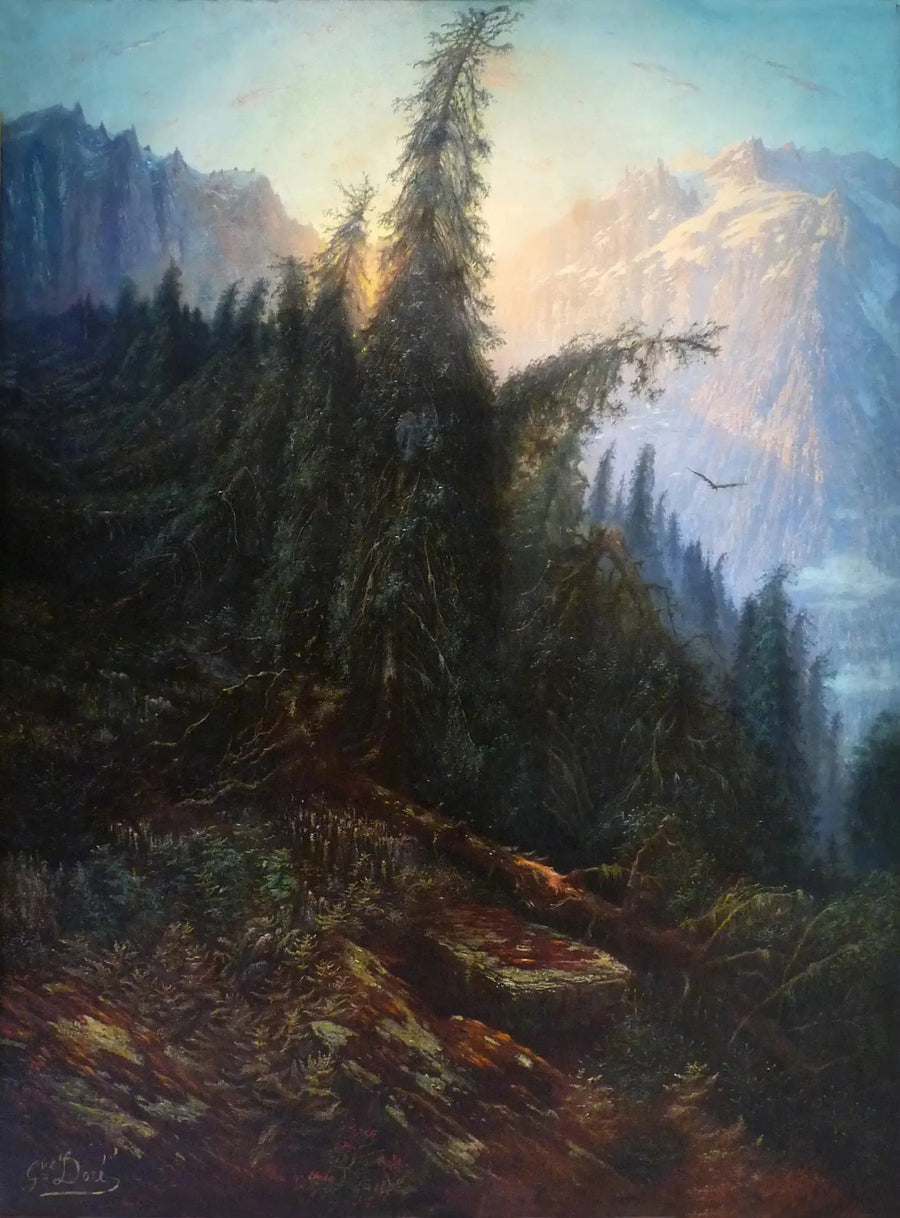 Paisaje de montaña - Gustave Doré