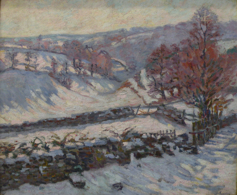Paisaje de nieve en Crozant - Armand Guillaumin