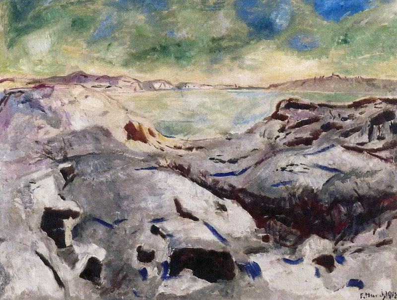 Paisaje de nieve en Kragerø - Edvard Munch