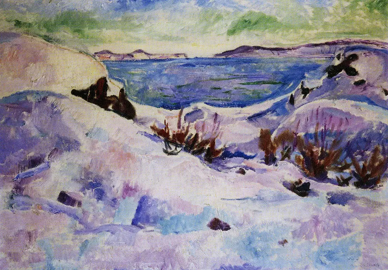 Paisaje de nieve en Kragerø - Edvard Munch