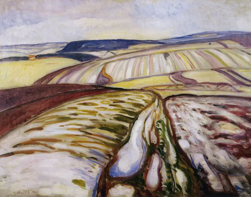 Paisaje de nieve, Turingia - Edvard Munch