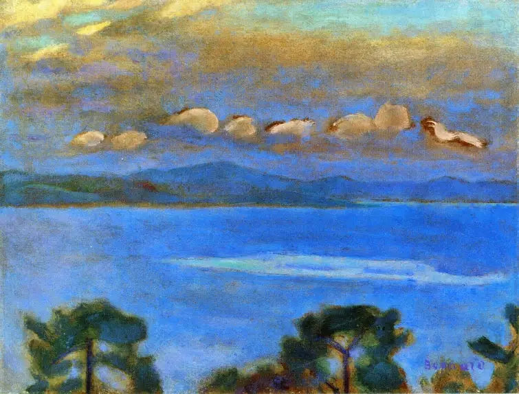 Paysage de nuit, le Golfe de Saint-Tropez - Pierre Bonnard image 1 copie de tableau peinte à la main
