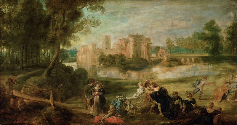 Paisaje de parque con una alegre compañía - Peter Paul Rubens