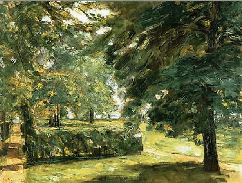 Paisaje de parque (Los jardines de setos de Wannsee al este) - Max Liebermann