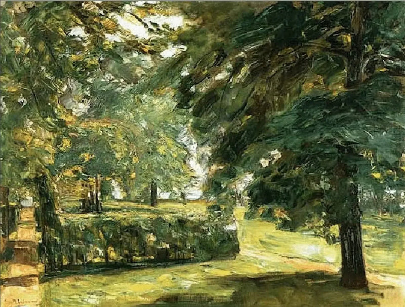 Paisaje de parque (Los jardines de setos de Wannsee al este) - Max Liebermann