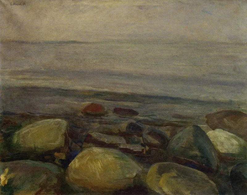 Paisaje de playa en Åsgårdstrand - Edvard Munch