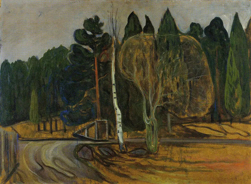 Paisaje de primavera con quitanieves - Edvard Munch