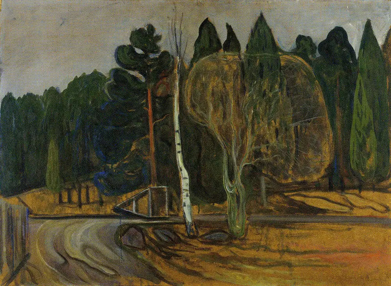 Paisaje de primavera con quitanieves - Edvard Munch