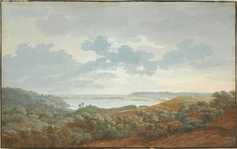 Paisaje de Rügen con bahía - Caspar David Friedrich