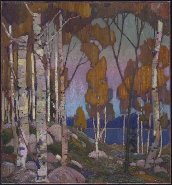 Paisaje decorativo: abedules - Tom Thomson