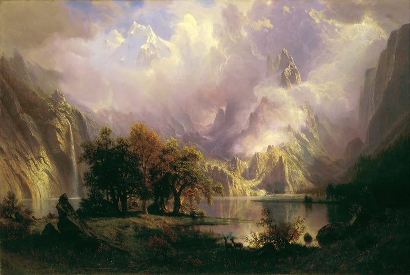 Paisaje de las Montañas Rocosas - Albert Bierstadt