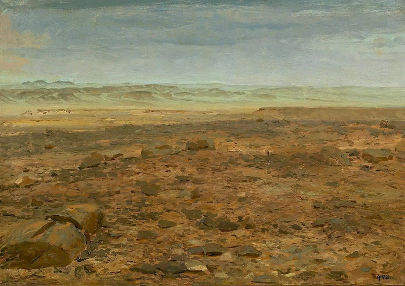 Paisaje desértico del norte de África. - H. A. Brendekilde