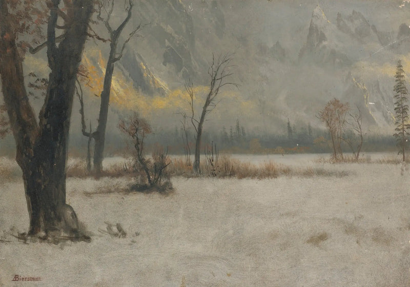 Paisaje de invierno - Albert Bierstadt