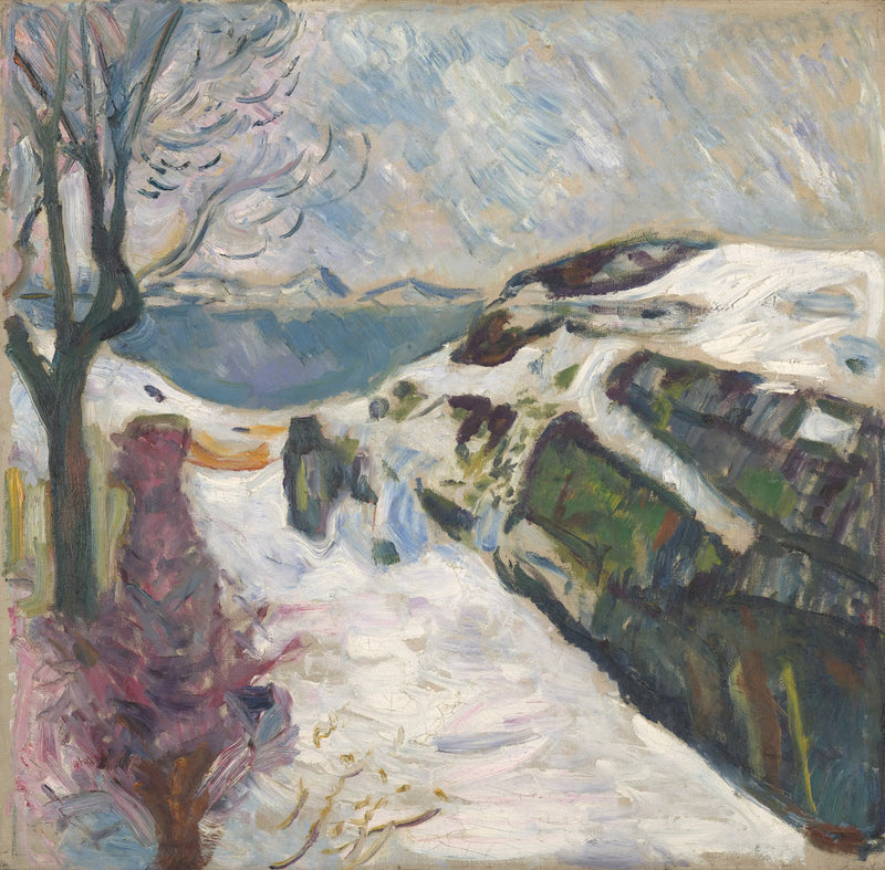 Paisaje de invierno desde Kragerø - Edvard Munch