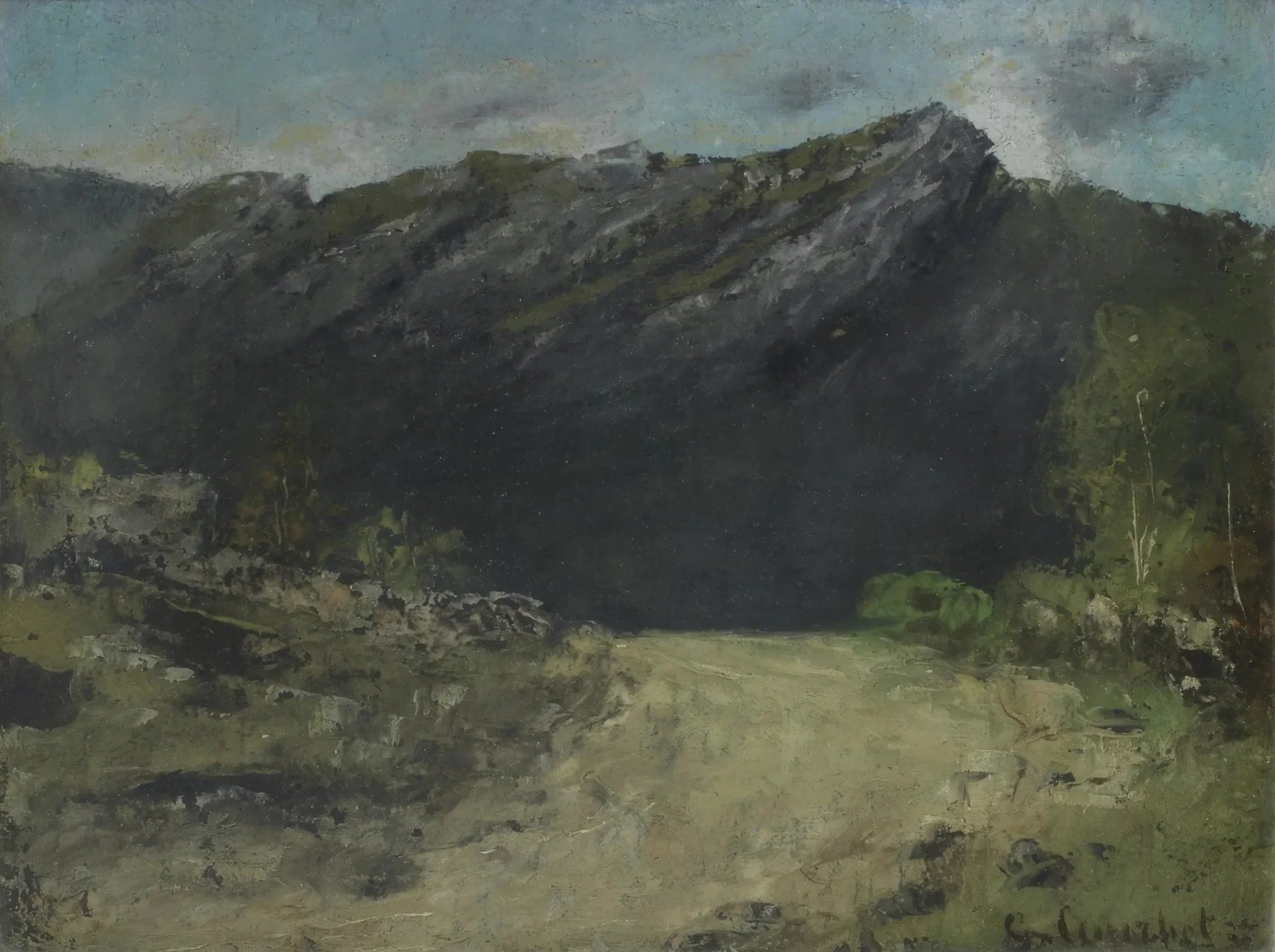 Paysage du Jura - Gustave Courbet image 1 reproduction de peinture à l’huile