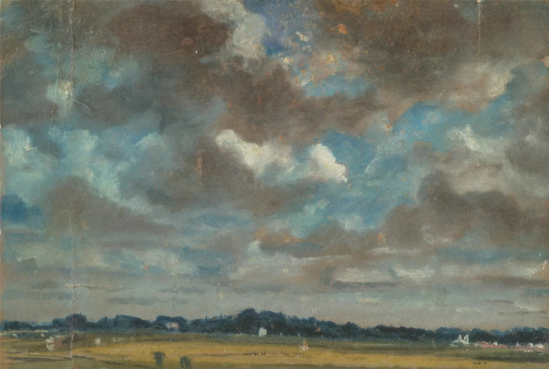Paisaje extenso con nubes grises - John Constable