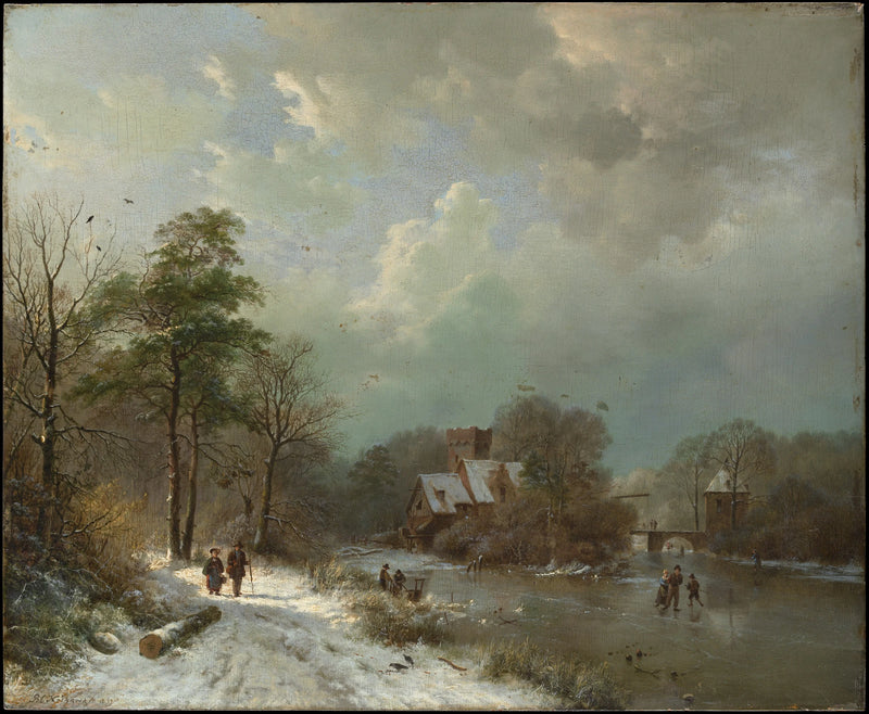 Paysage d'hiver, Hollande - Barend Cornelis Koekkoek