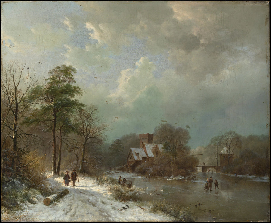 Paysage d'hiver, Hollande - Barend Cornelis Koekkoek