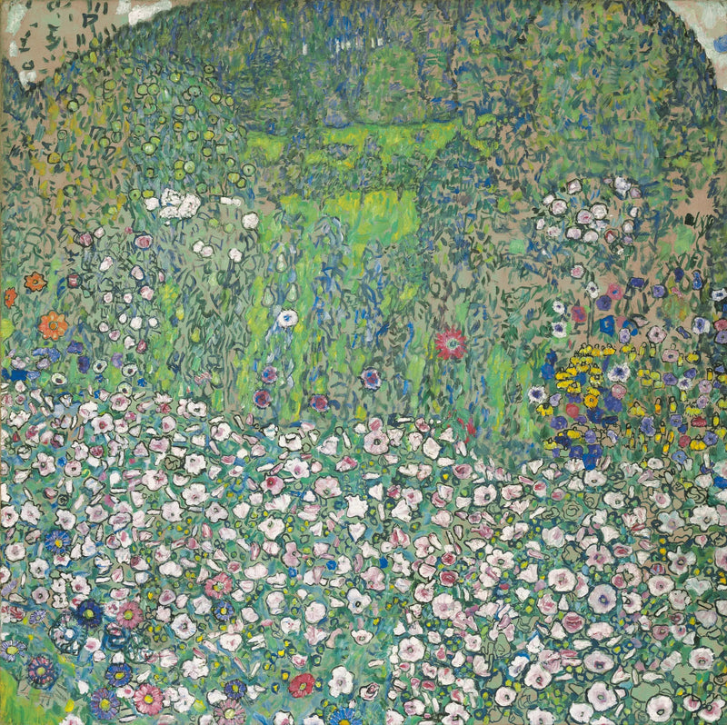 Paisaje hortícola con una cima de colina - Gustav Klimt