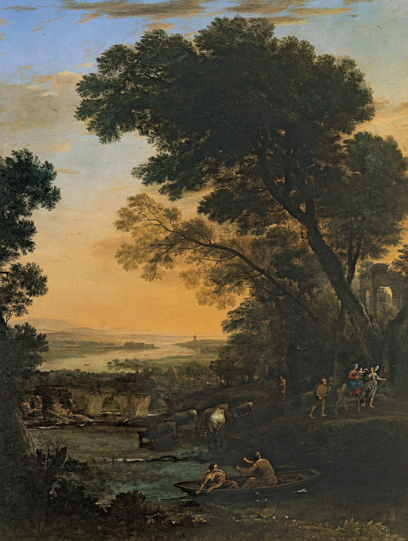 Paisaje idílico con la huida a Egipto - Claude Lorrain