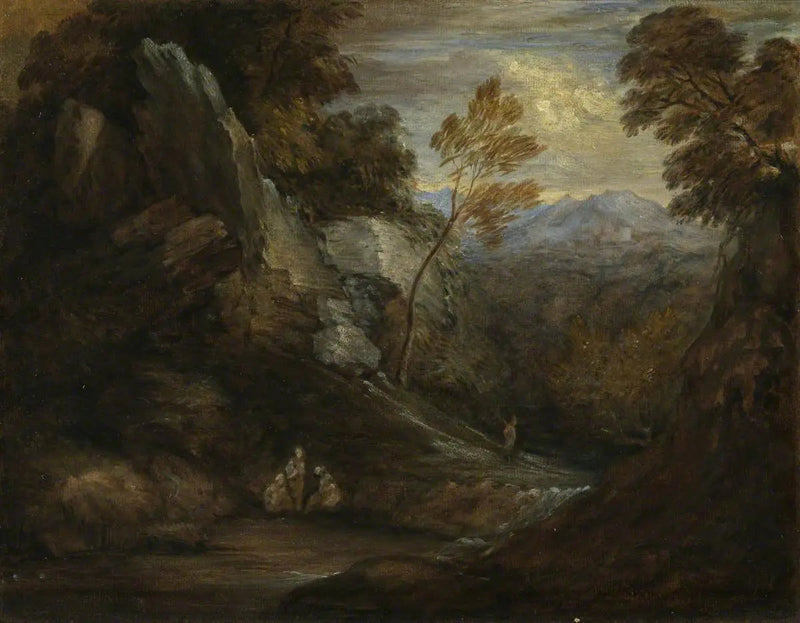 Paisaje imaginario (retrabajado por un discípulo inglés del siglo XIX) - Thomas Gainsborough
