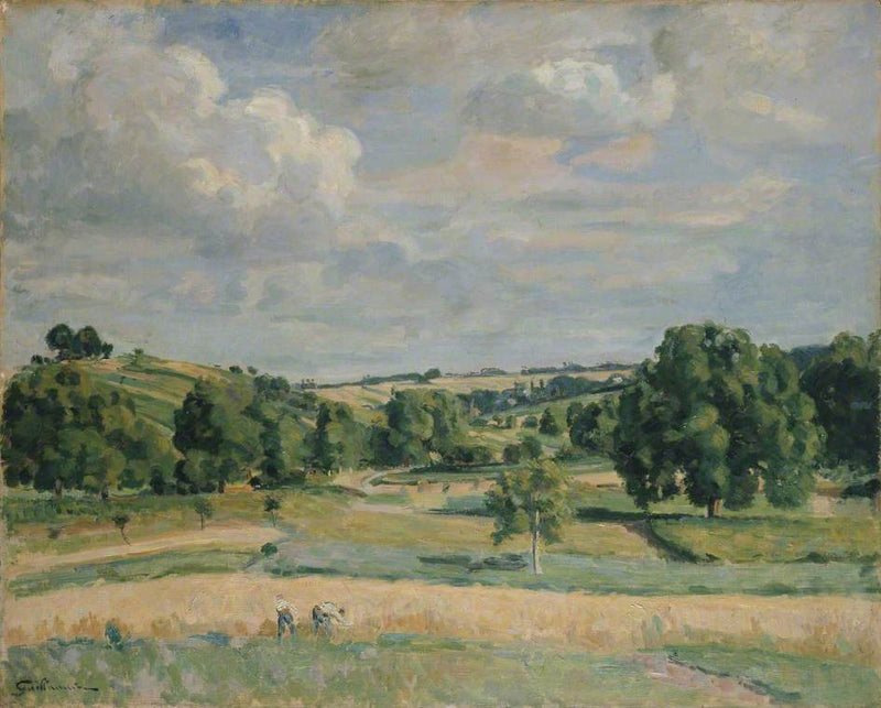 Paisaje: La época de la cosecha en el valle de Somme - Armand Guillaumin