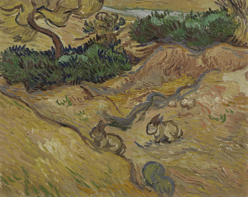 Paisaje con conejos - Vincent van Gogh
