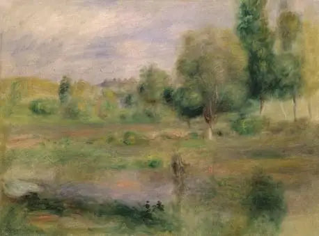 Paisaje, el lago - Pierre-Auguste Renoir