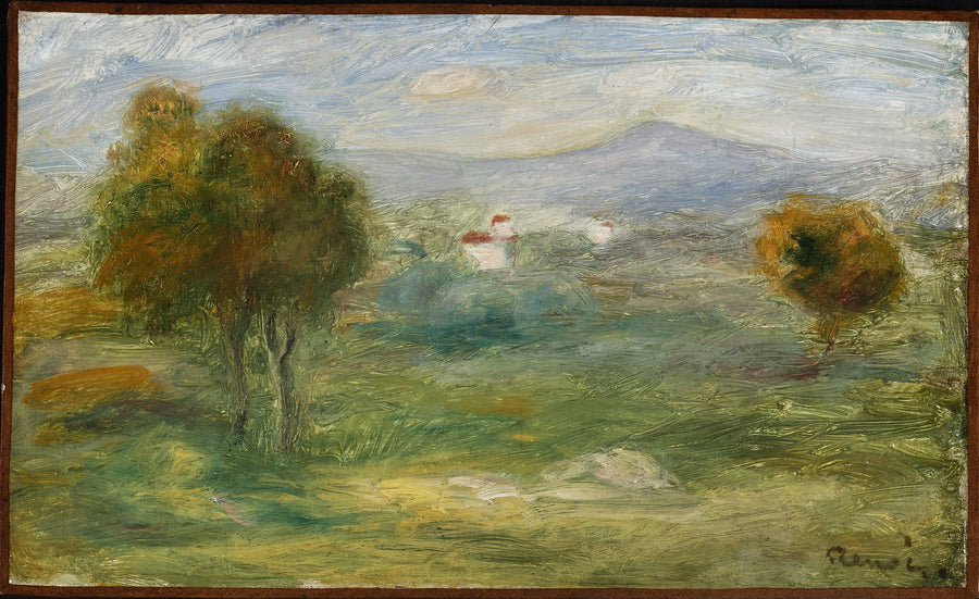 Paisaje con casas en Cagnes-sur-Mer - Pierre-Auguste Renoir