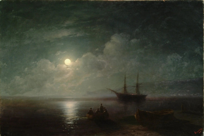 Paisaje marino con luna llena - Ivan Aïvazovski