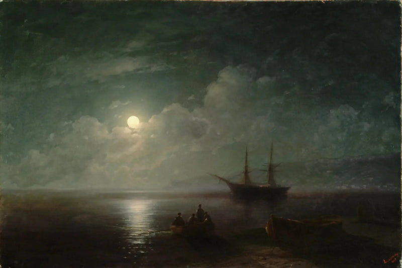 Paisaje marino con luna llena - Ivan Aïvazovski