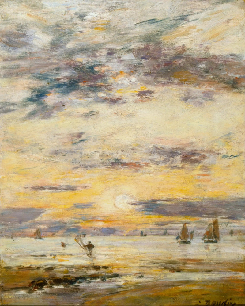 Paisaje marino - Puesta de sol - Eugène Boudin